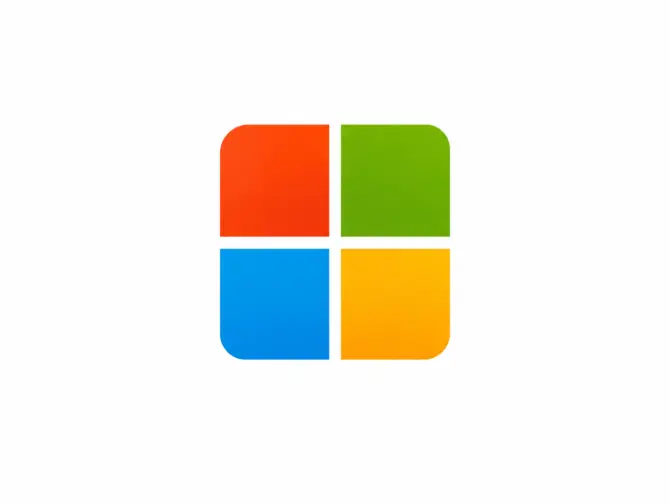 Microsoft log vier vlakken met witte achtergrond